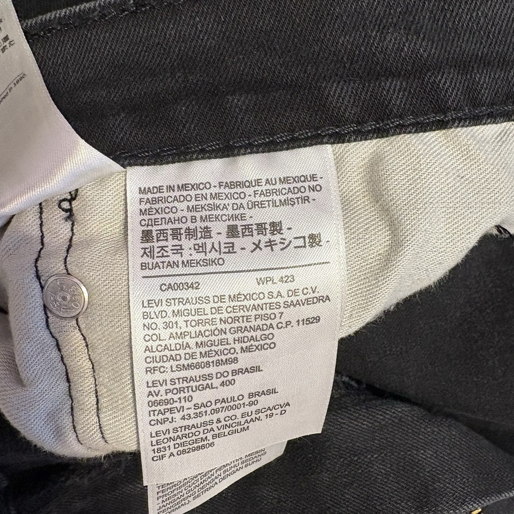 Levi's 541 Men's Black Wash Jeans‎ W44 L32 Athletic Taper Stretch - Picture 11 of 16